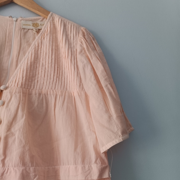 Anna Cate Isabelle Ombre Eyelet Button Front Puff Sleeve Mini Dress NWT XS - Picture 5 of 10